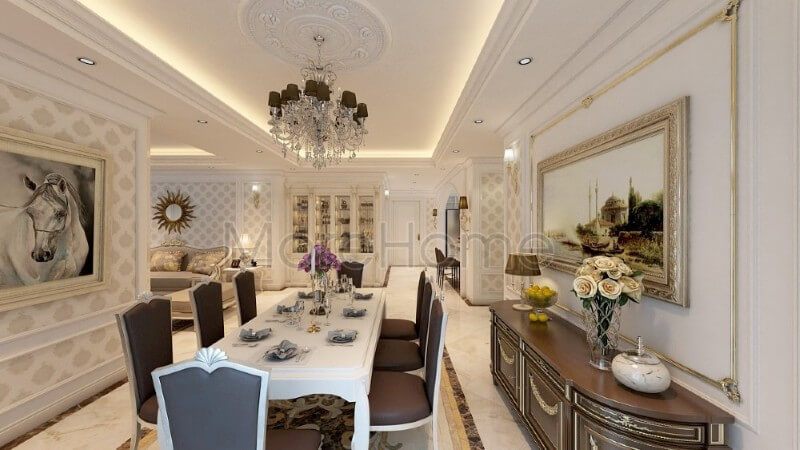 Mẫu bàn ghế ăn gỗ tự nhiên giúp cho gia chủ thuận tiện hơn trong quá trình dùng bữa cũng của mọi thành viên trong gia đình cũng như những buổi tiệc tiếp đãi khách tới chơi nhà